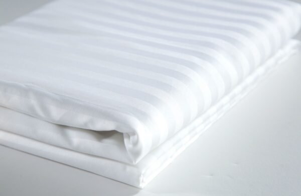 Premium Hotel Grade Satin Stripe Bed Sheet - 300TC, 100% Cotton, Sateen Stripe 1cm Vertical sheet - Image 4