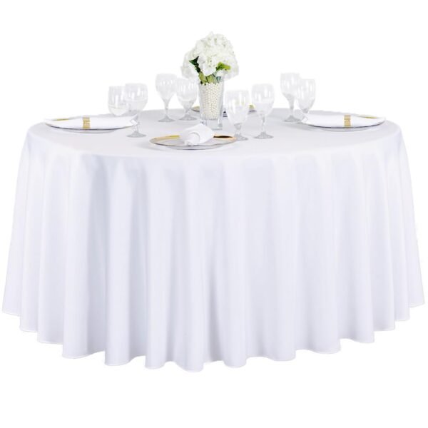 Seasons Cotton Plain Round Tablecloth