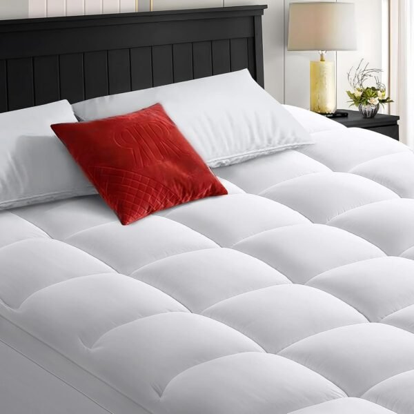 Seasons Mattress Topper with Down Proof Outer Cover - Individual Pillow Type Filling With Zipper Line 2 - Image 2