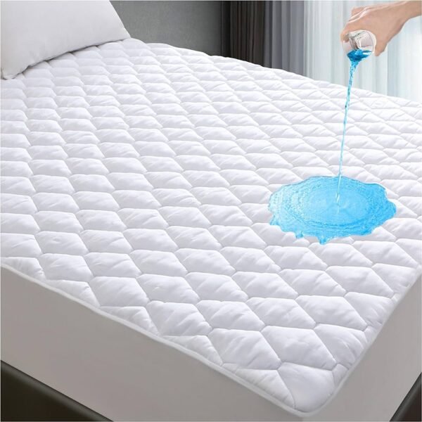 Seasons Quilted Mattress Protector - With 4 Corner Elastic - 5 Layer Protection - 100% Waterproof And Breathable - Image 3