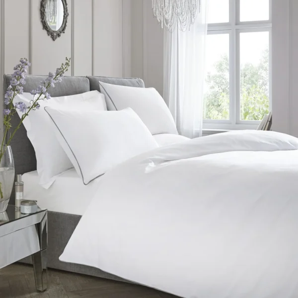 Seasons Hotel Grade Premium Duvet Cover - Plain White - Image 2